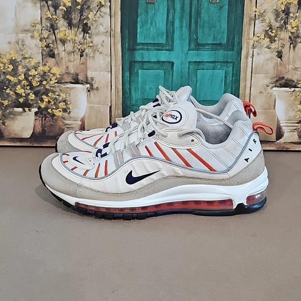 Nike‎ Air Max 98 Sail Purple Athletic Sneakers 640744-108 Men's Size 9 Pre-owned
